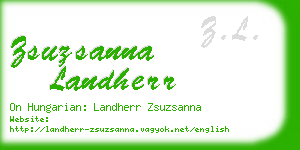 zsuzsanna landherr business card